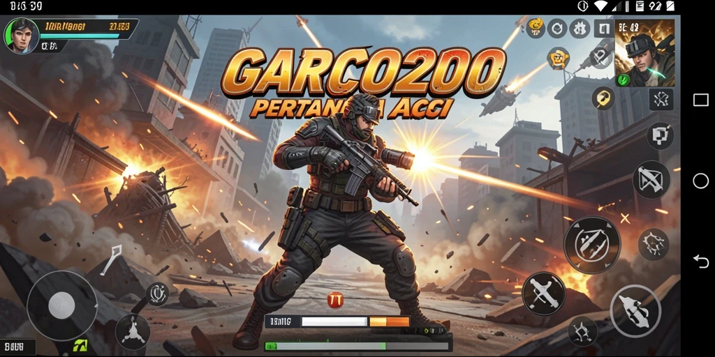 Tampilan gameplay GARCO200 yang penuh aksi dan dinamis.