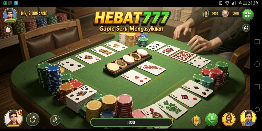 Gameplay HEBAT777 yang menarik dengan suasana Gaple yang kental.