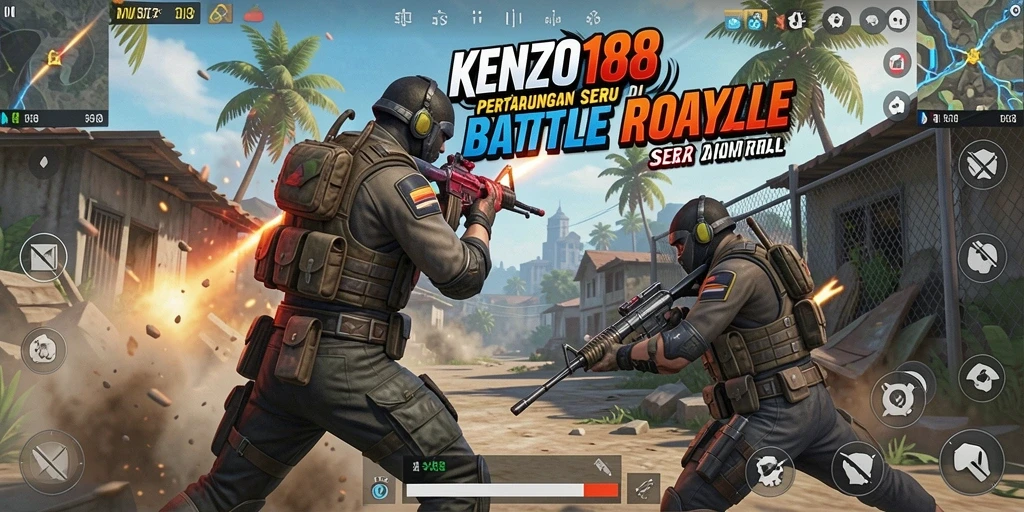 Tampilan gameplay seru dari KENZO188 dalam mode Battle Royale.